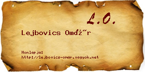 Lejbovics Omár névjegykártya